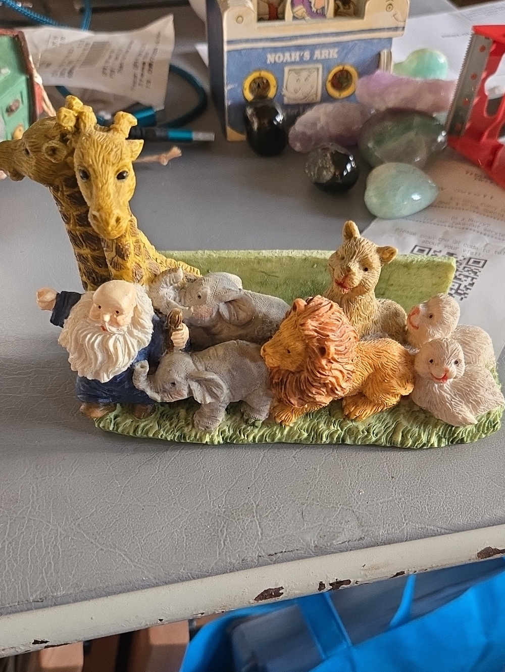 Noah's Ark Animal Figurine Display - Multicolor Home Accent